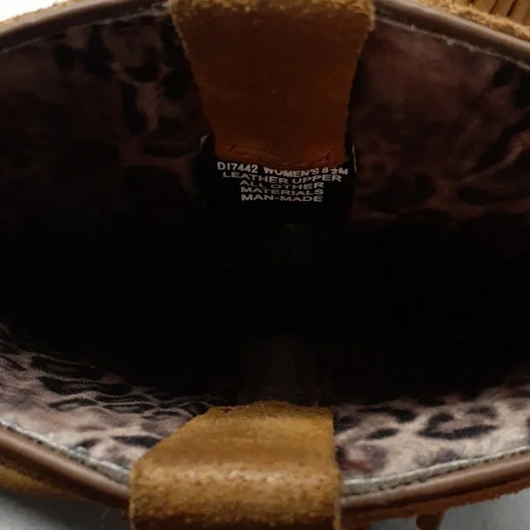 Dingo Brown Fringed Heeled Boots - Picture 4 of 8